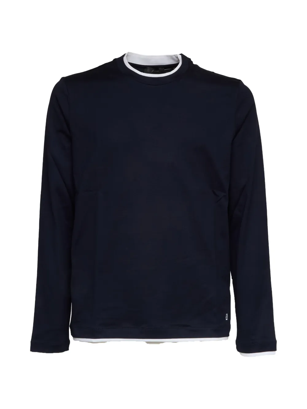 DONDUP long sleeve contrast trim T-shirt - Blu