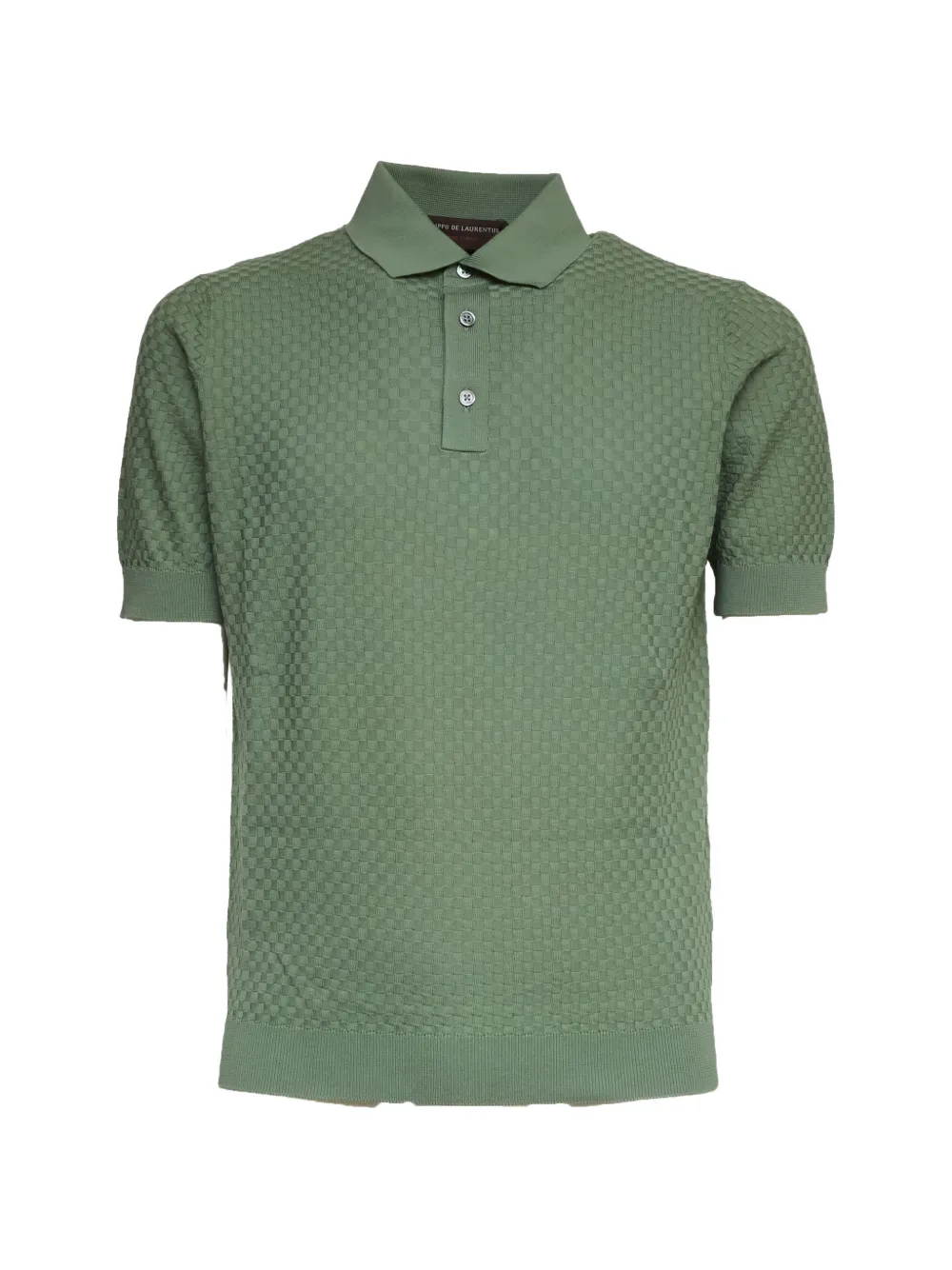 Filippo De Laurentiis three button short-sleeve polo - Verde