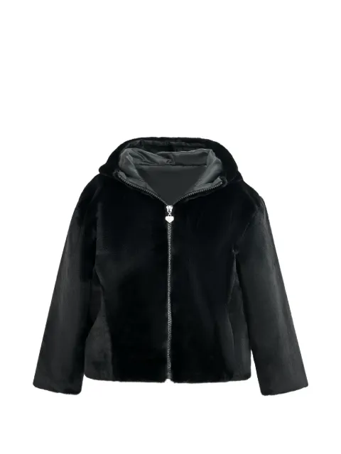 Tulleen plush hooded jacket