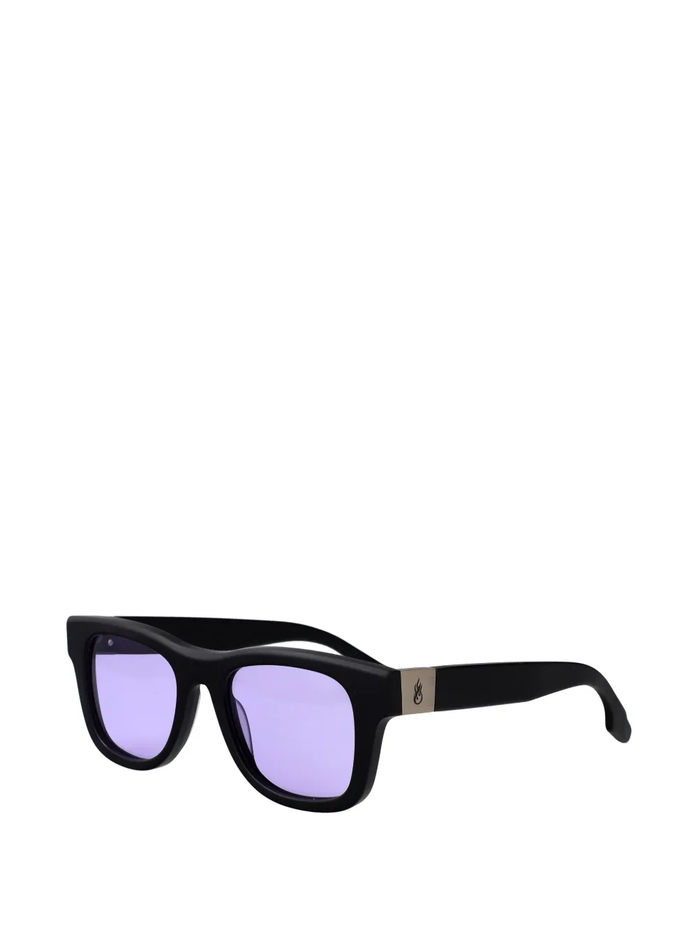  Vision Of Super Way Flame Rectangle Sunglasses - Black 