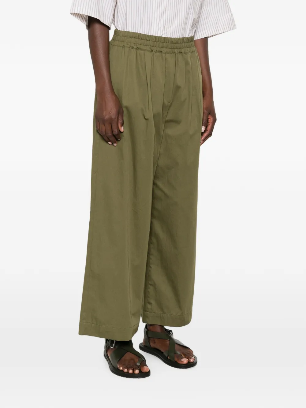 Weekend Max Mara Broek met elastische tailleband Groen