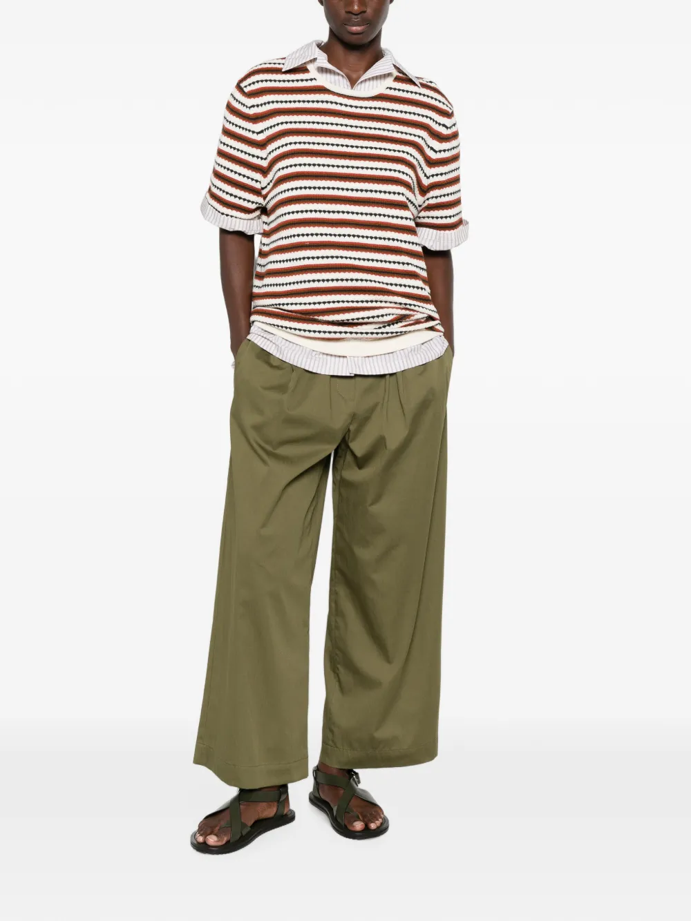 Weekend Max Mara Broek met elastische tailleband Groen