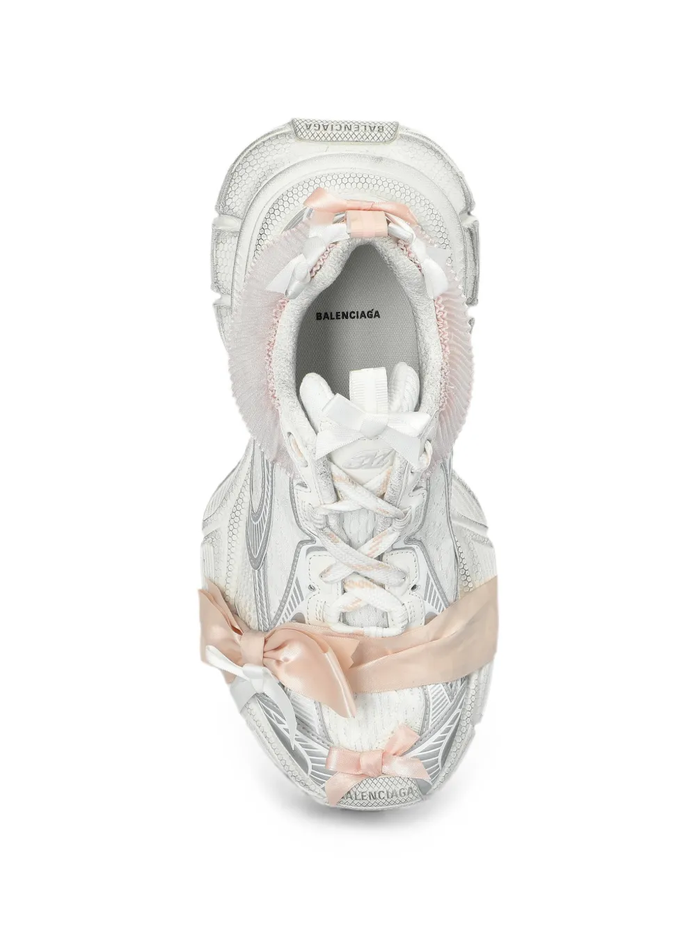 Balenciaga 3LX sneakers met strikdetail Wit