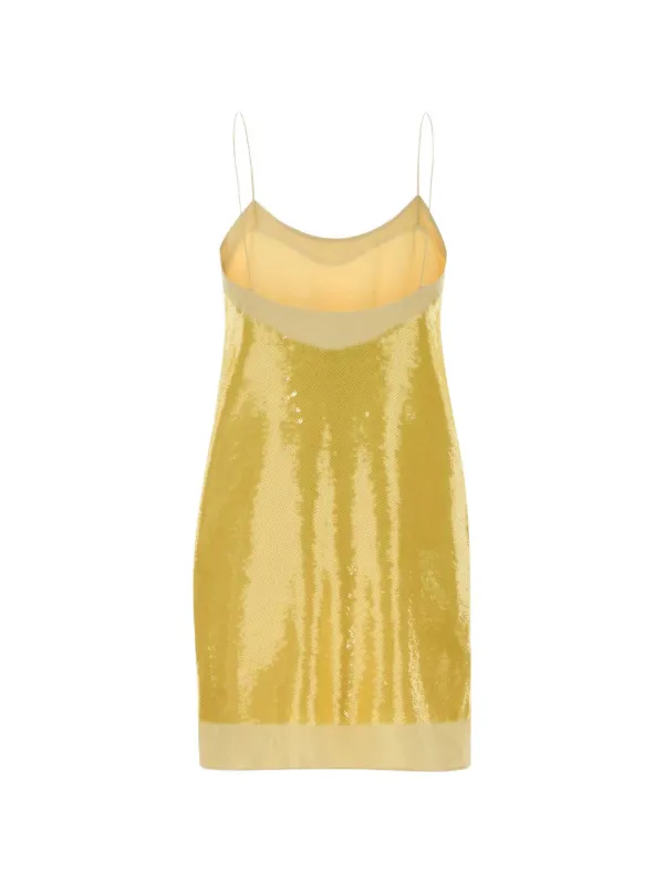 gucci gold sequin dress sequin-embellished Slip Mini | Yellow Collection 26.2