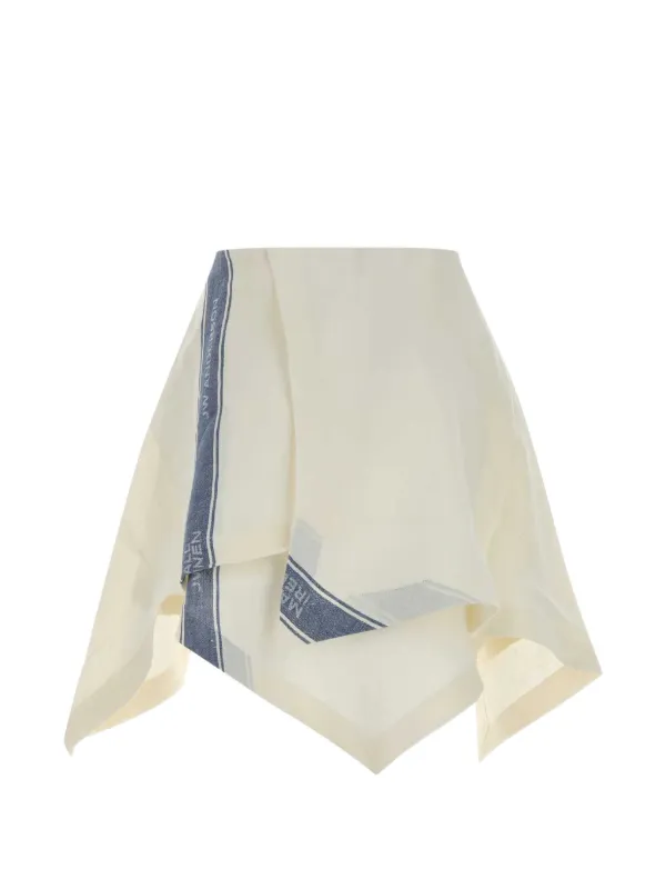 JW Anderson Logo-detail Mini Skirt in Neutrals