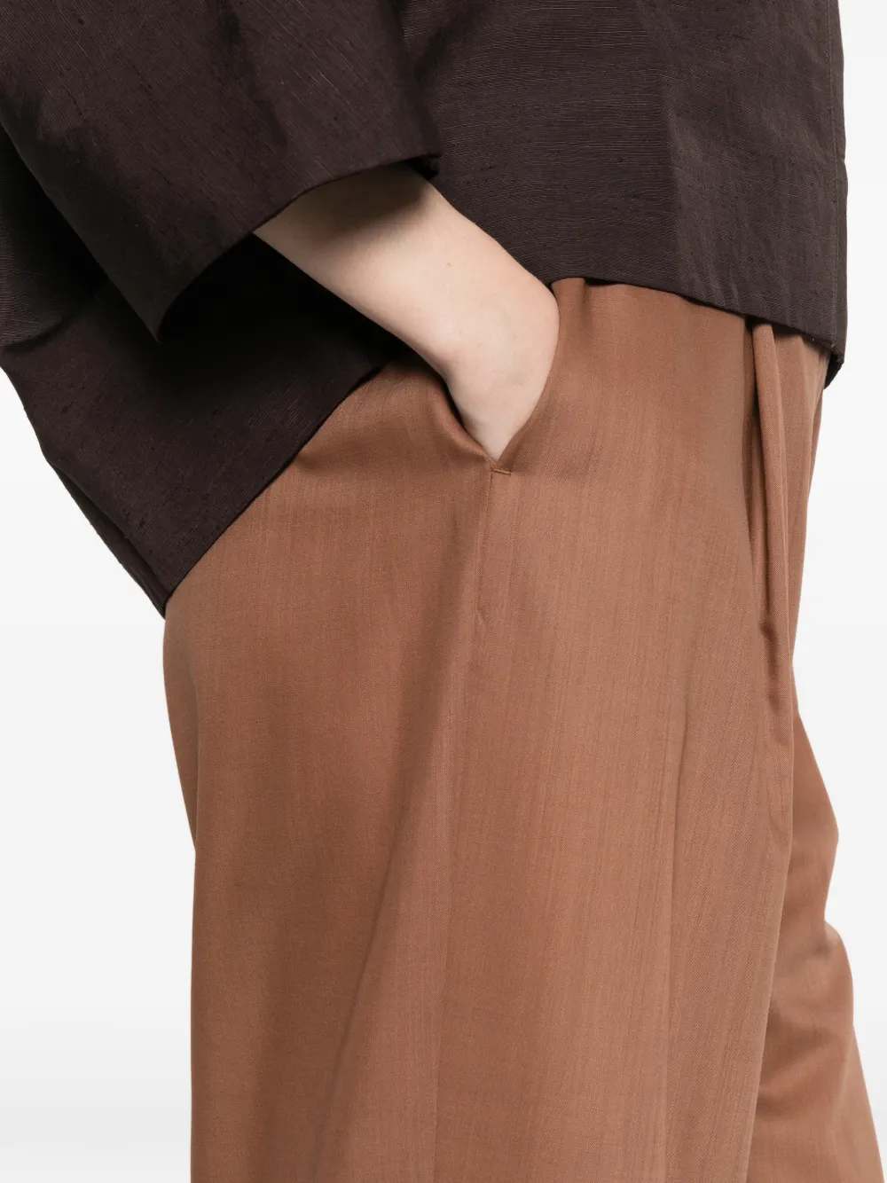 Herno Broek met plooien Bruin