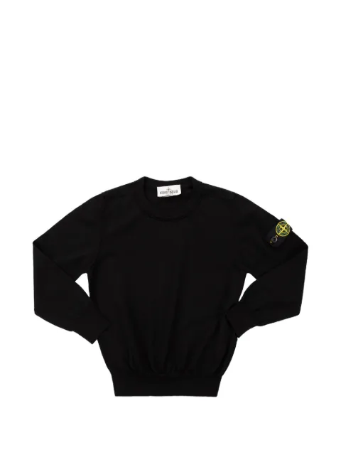 Stone Island Junior ribbed cotton crew-neck sweater