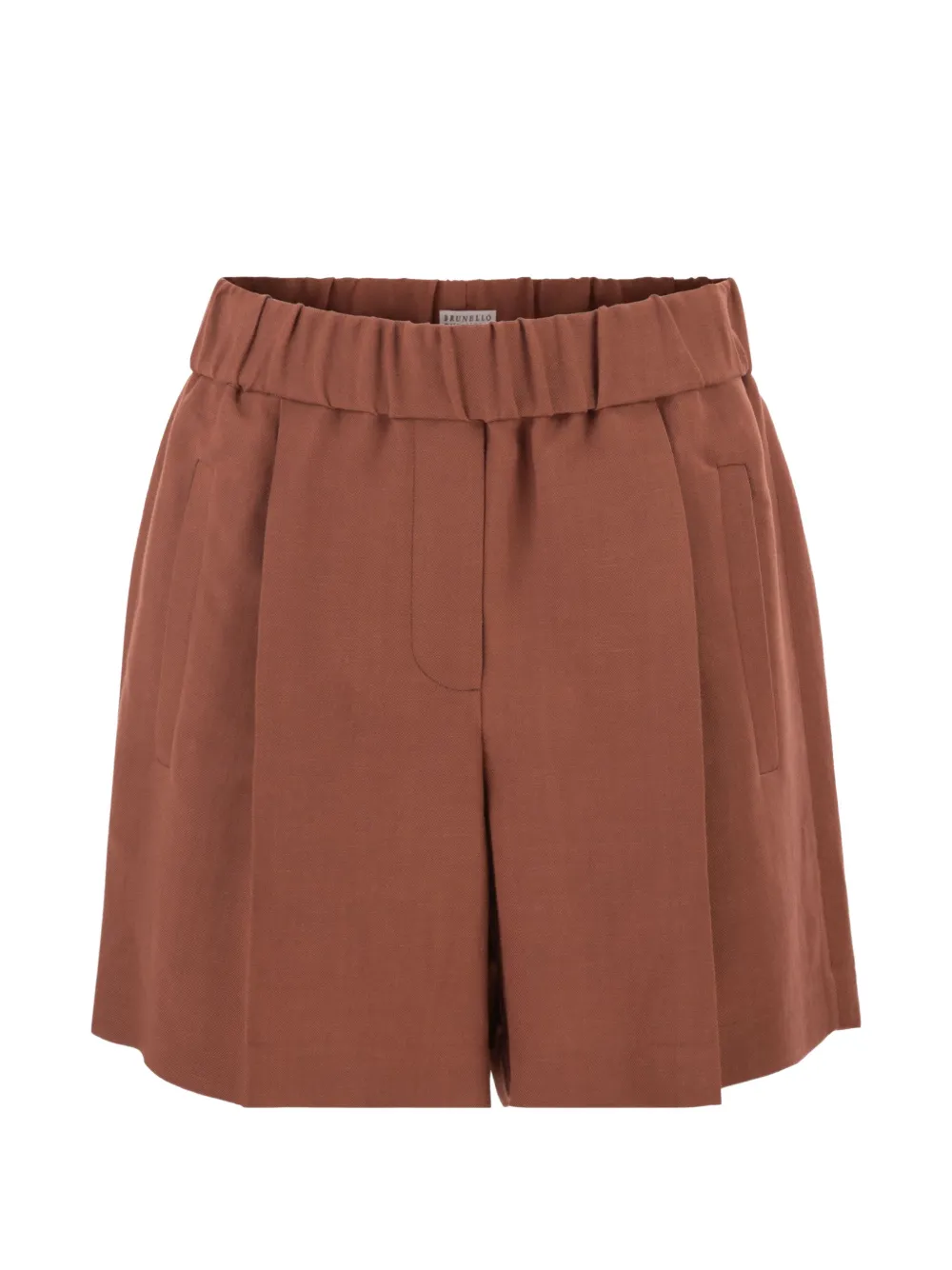 Brunello Cucinelli elasticated-waistband shorts - Marrone