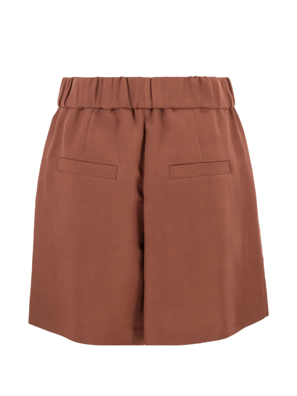  Brunello Cucinelli Elasticated-waistband Shorts - Brown 