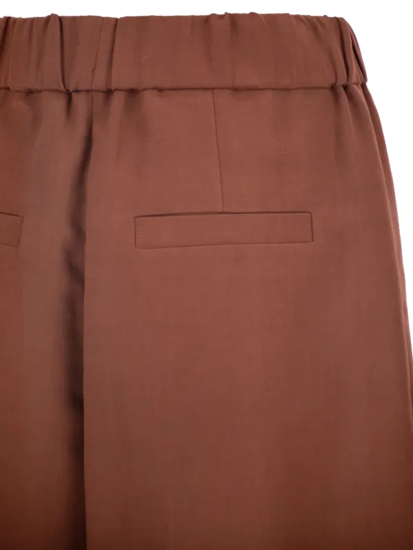 Brunello Cucinelli elasticated-waistband Shorts | Brown | FARFETCH
