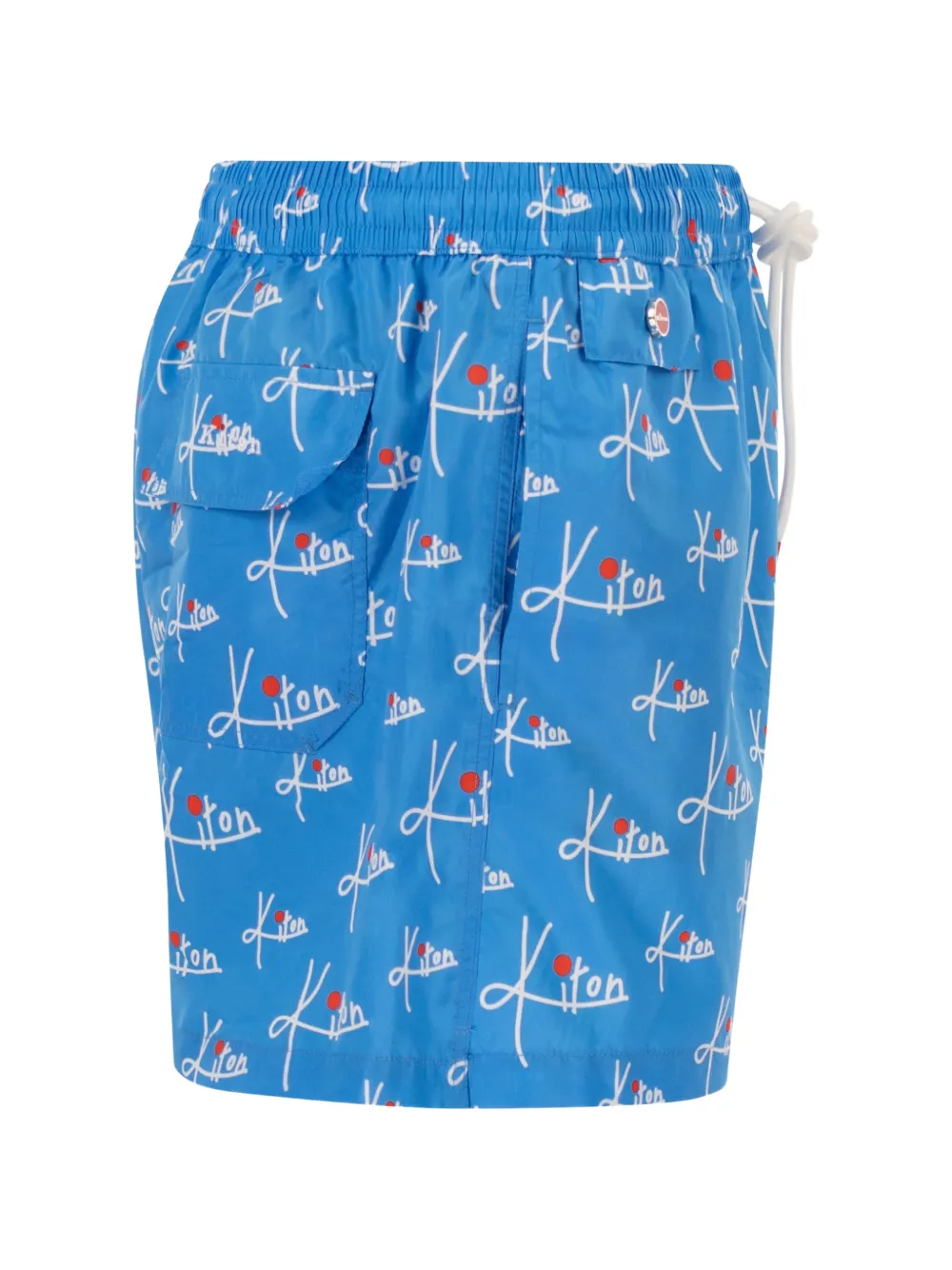 Kiton Zwembroek met patroon Blauw