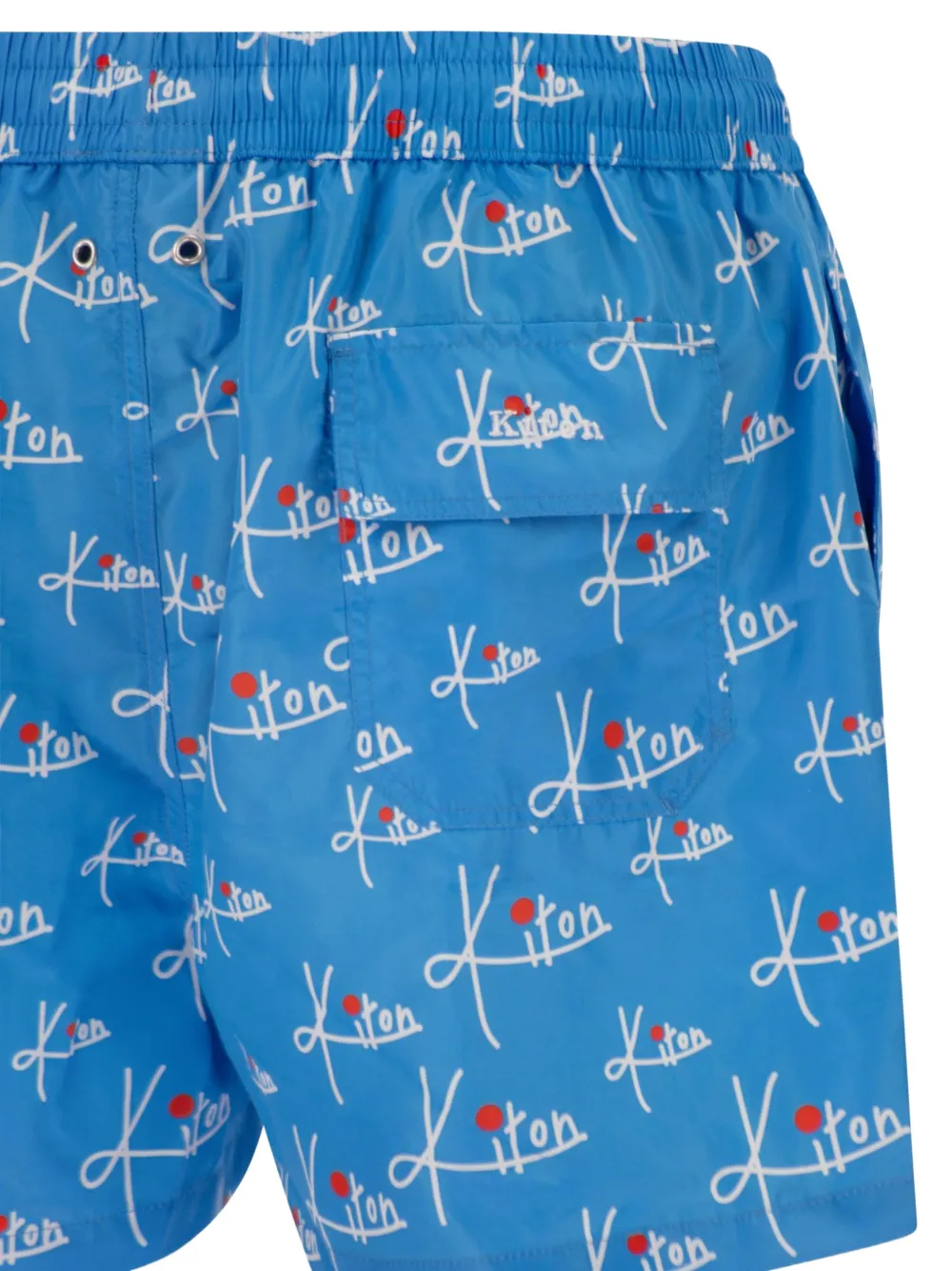 Kiton Zwembroek met patroon Blauw