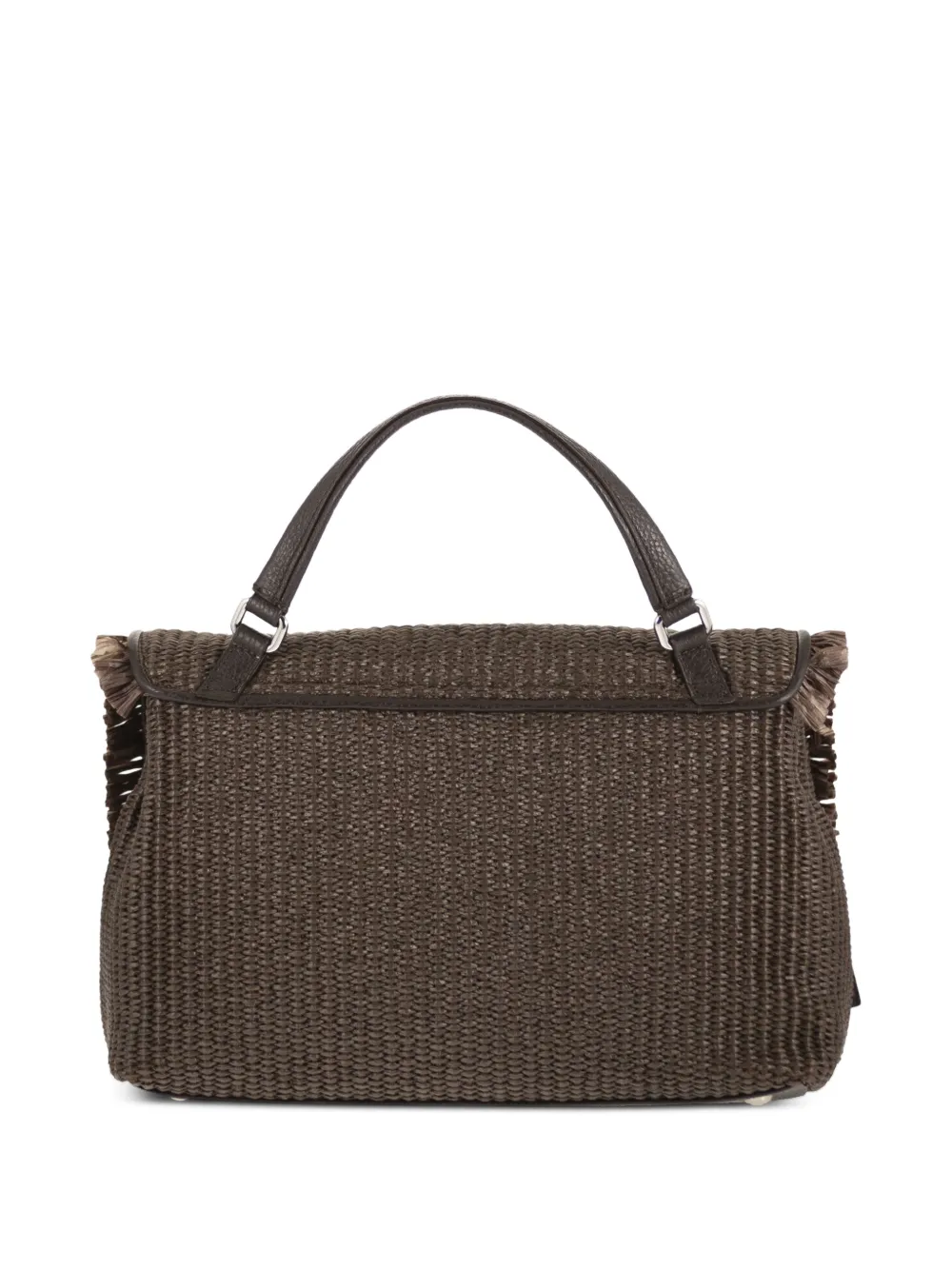 Zanellato Kleine Postina Vimini shopper met franje Bruin