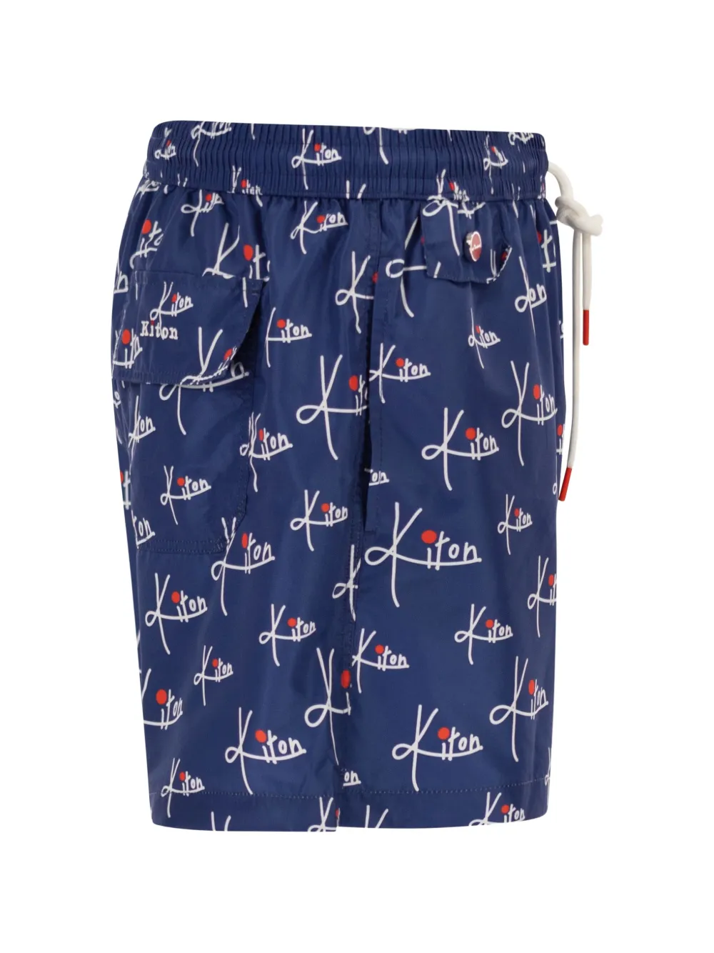  Kiton Patterned Swim Shorts - Blue 