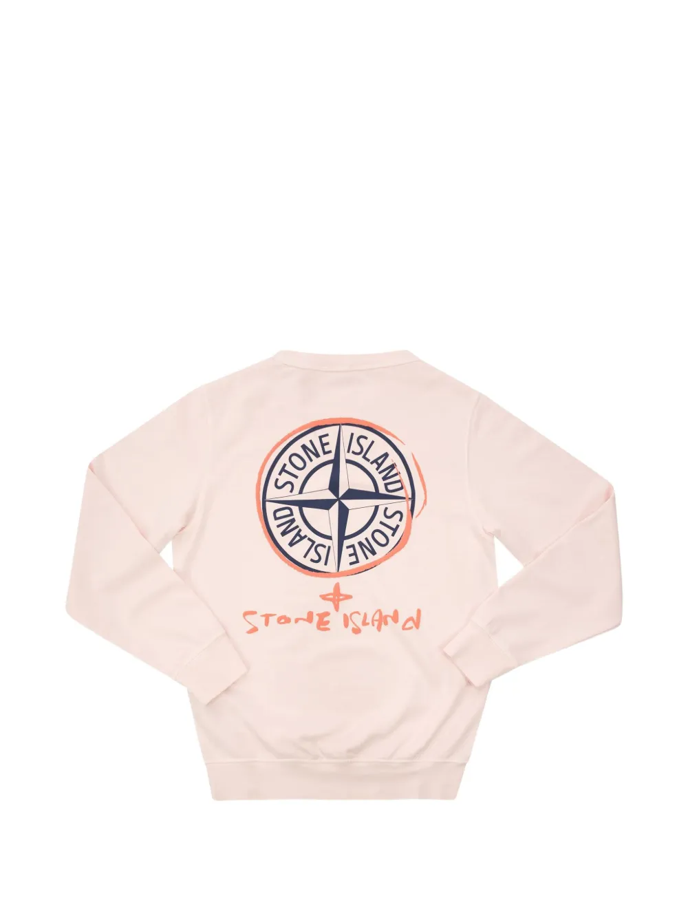 Stone Island Junior Sweater met logo Roze