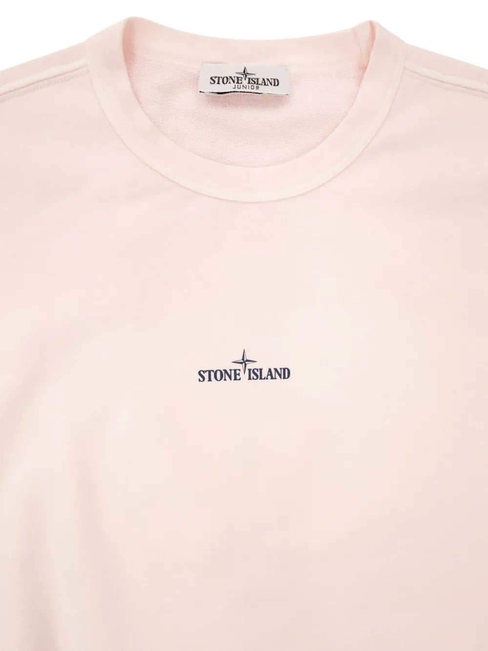 Stone Island Junior Sweater met logo Roze