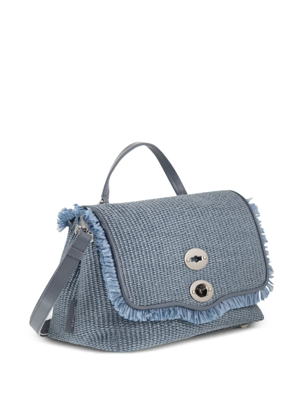 Zanellato Postina raffia shopper Blauw