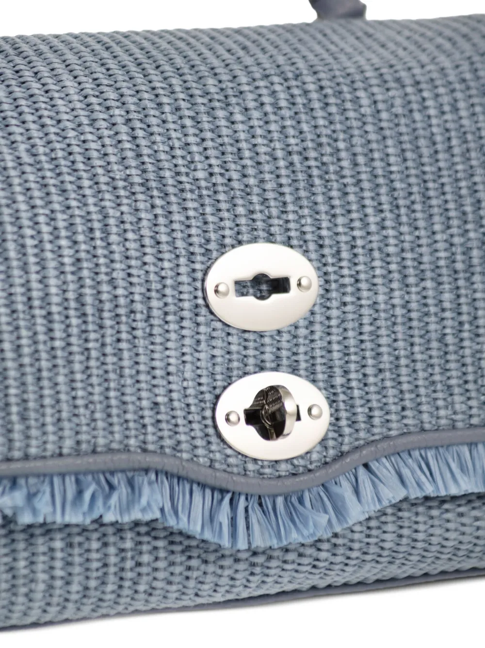 Zanellato Postina raffia shopper Blauw