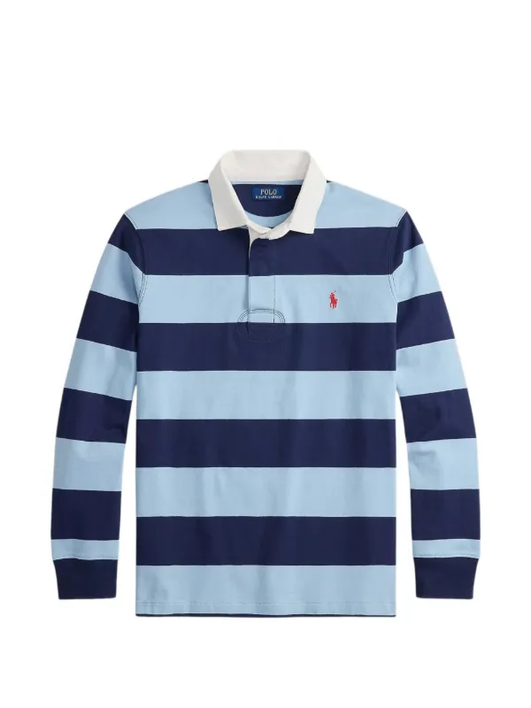 Polo Ralph Lauren ストライプ ロングスリーブ ポロシャツ | ブルー