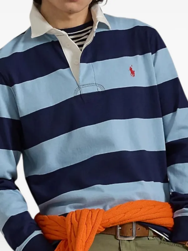 00s Ralph Lauren Rugby ラガーシャツ L 青 POLO RALPH LAUREN ポロ