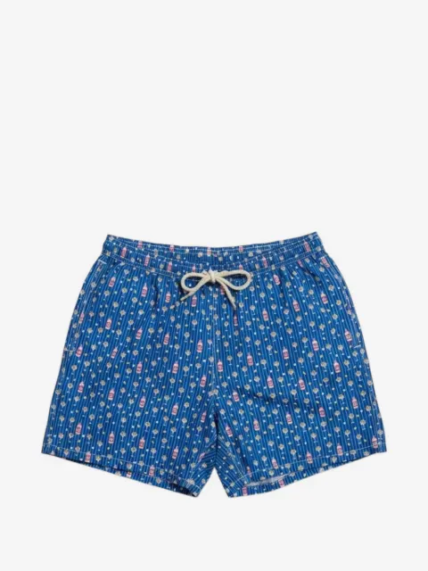 MC2 Saint Barth graphic-print striped swim shorts