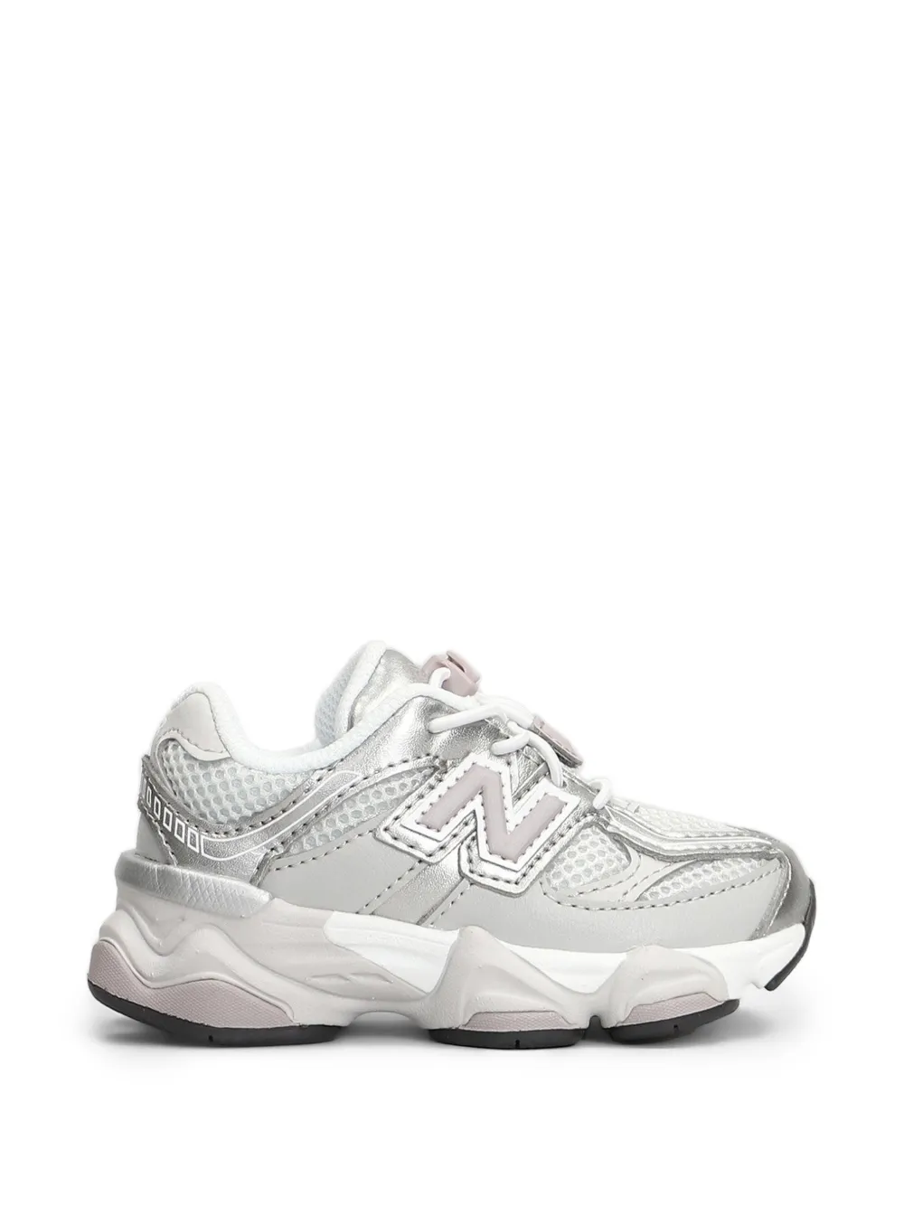 New Balance Kids 9060 Bungee mesh-panel lace-up sneakers - Argento