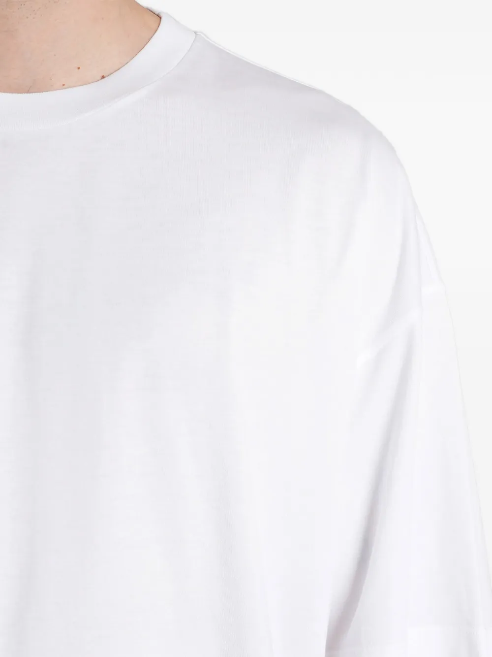 Roberto Collina Katoenen T-shirt met verlaagde schouders en ronde hals Wit