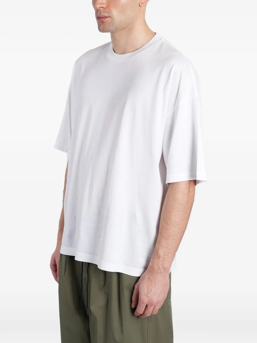 Roberto Collina Katoenen T-shirt met verlaagde schouders en ronde hals Wit