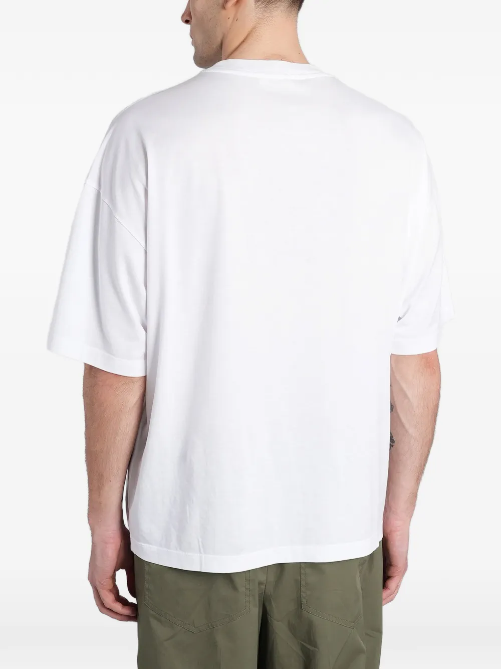 Roberto Collina Katoenen T-shirt met verlaagde schouders en ronde hals Wit