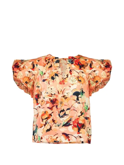 Ulla Johnson Abril puffed-sleeves floral blouse 