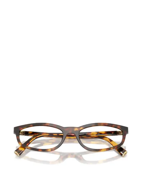 Miu Miu Eyewear tortoiseshell-effect oval-frame glasses