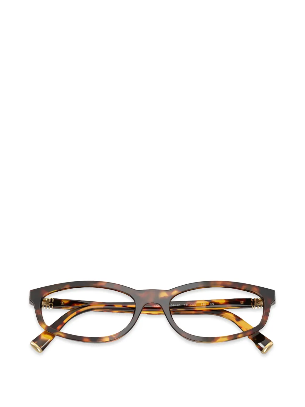 Miu Miu Eyewear tortoiseshell-effect oval-frame glasses - Marrone