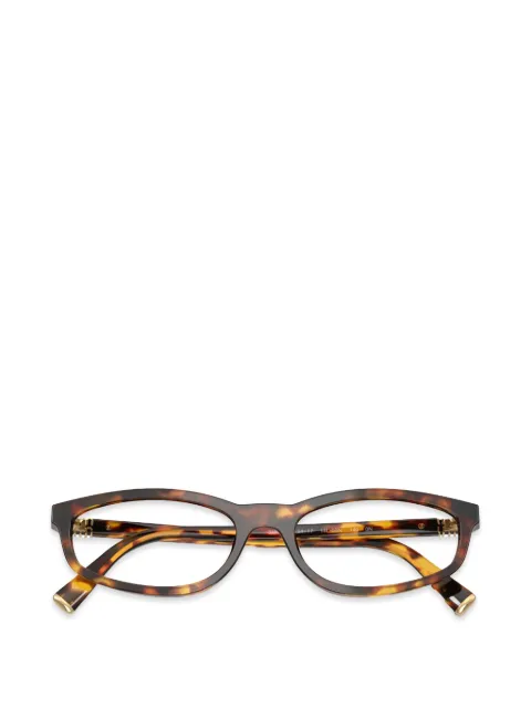 Miu Miu Eyewear tortoiseshell-effect oval-frame glasses