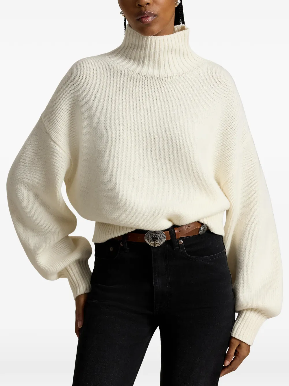 Polo Ralph Lauren Kasjmier trui met hoge hals Beige