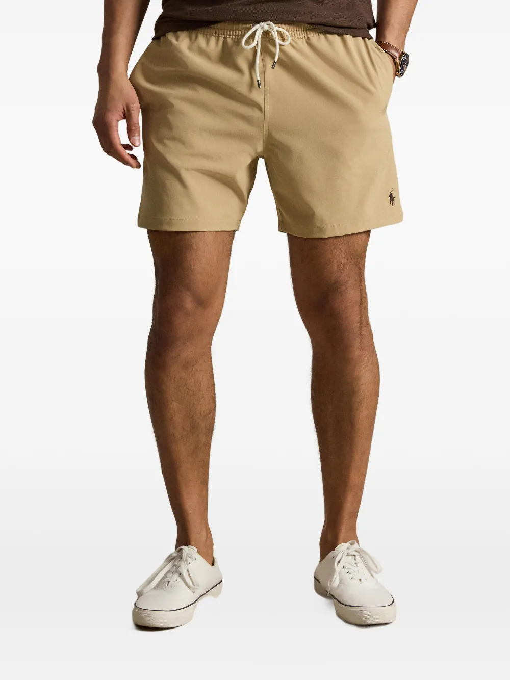 Polo Ralph Lauren Zwembroek met borduurwerk Beige