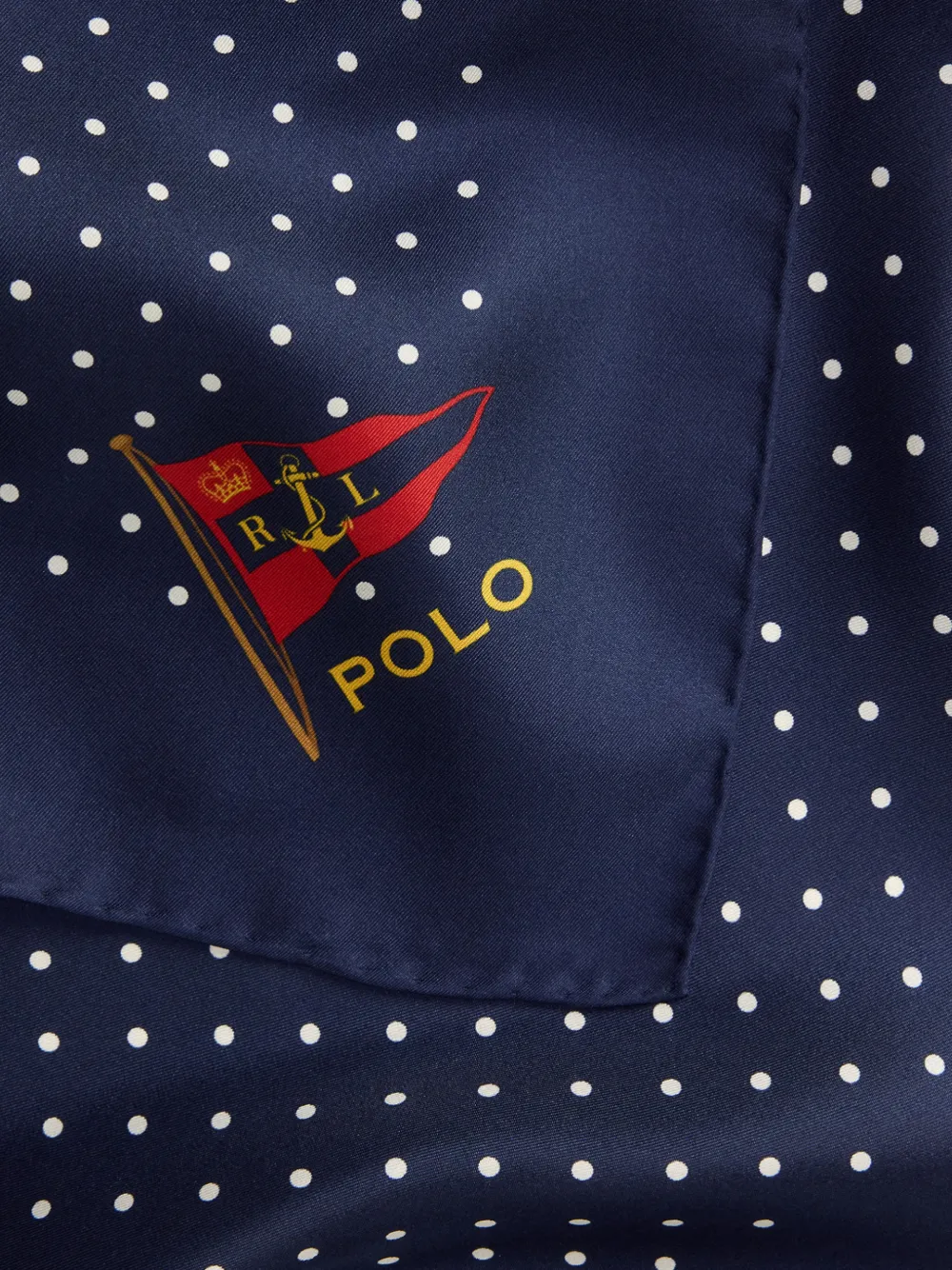 Polo Ralph Lauren Nautical zijden sjaal met stippen Blauw