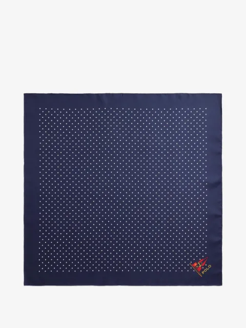 Polo Ralph Lauren nautical polka-dot silk scarf