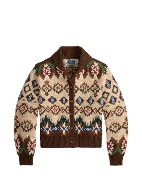 Polo Ralph Lauren patterned balloon-sleeve cardigan