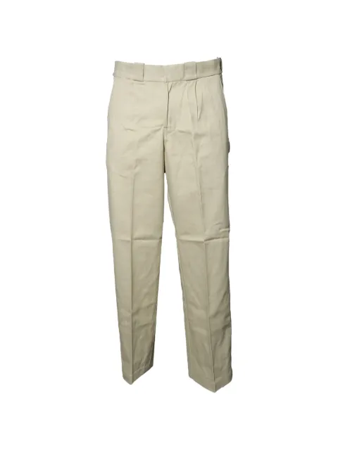 DICKIES logo-patch pressed-crease trousers