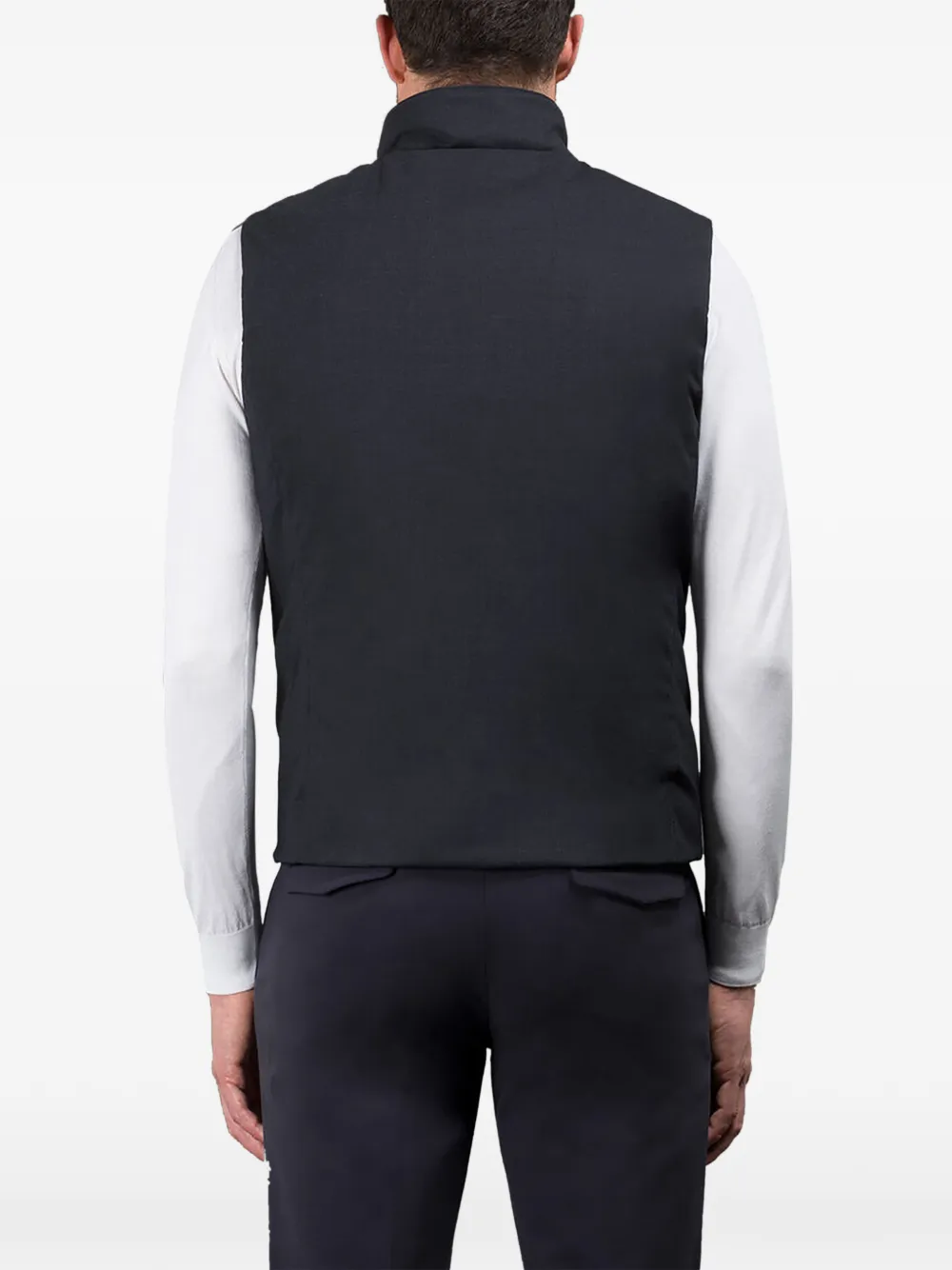  Moorer Zip Virgin Wool Vest - Grey 