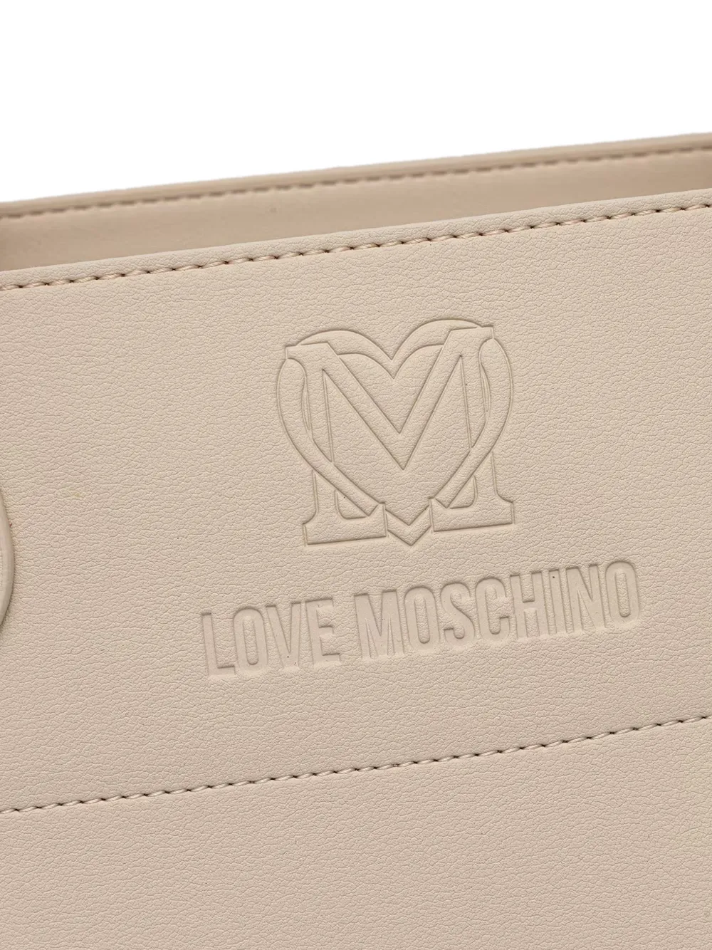 Love Moschino Shopper met reliëf Beige