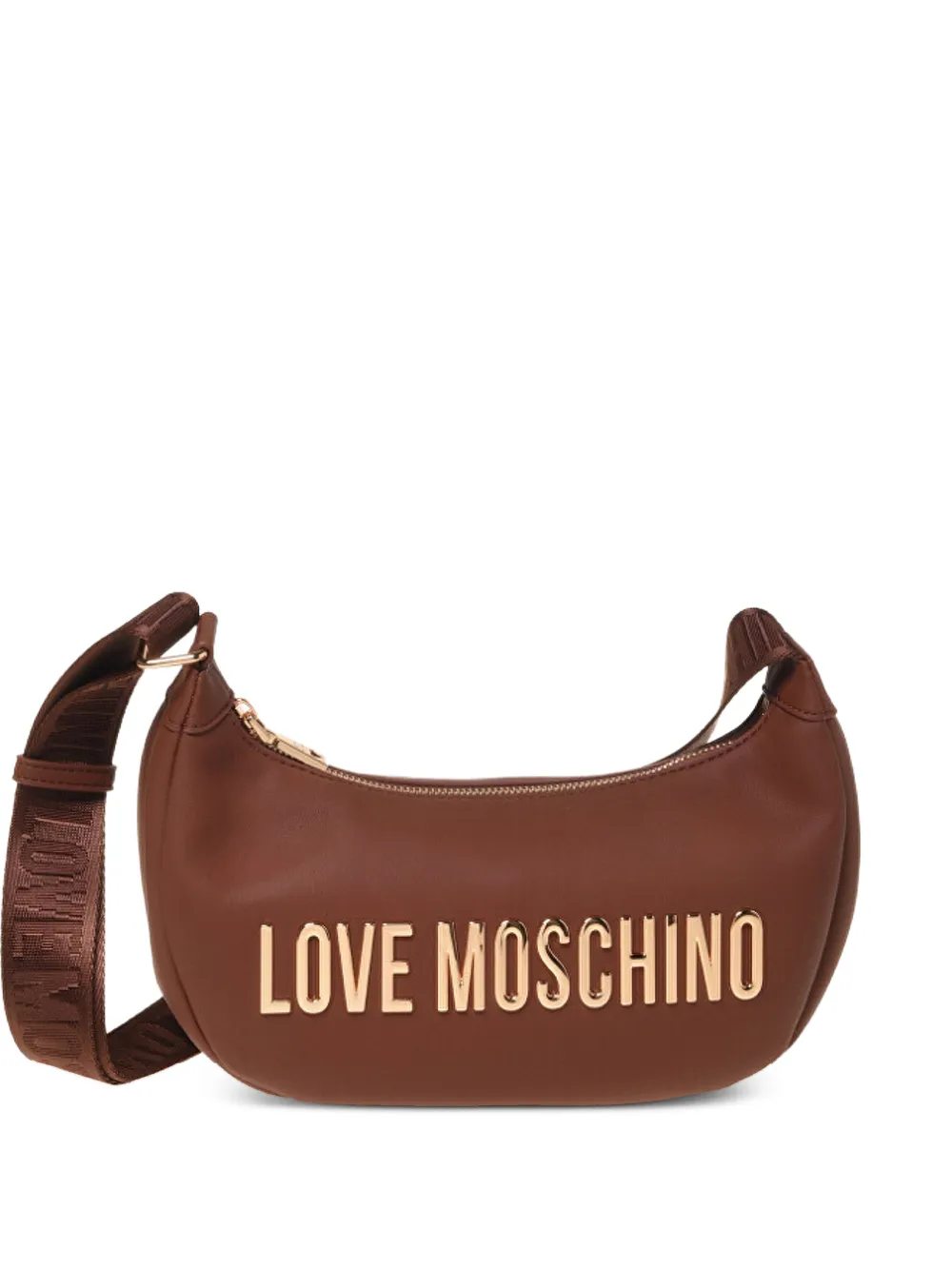 Love Moschino logo shoulder bag - Marrone