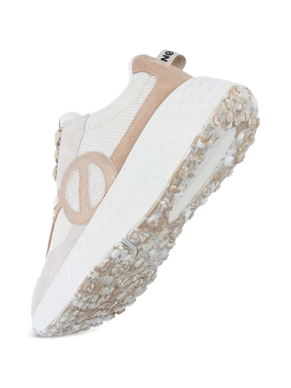 No Name Sneakers met logo Beige