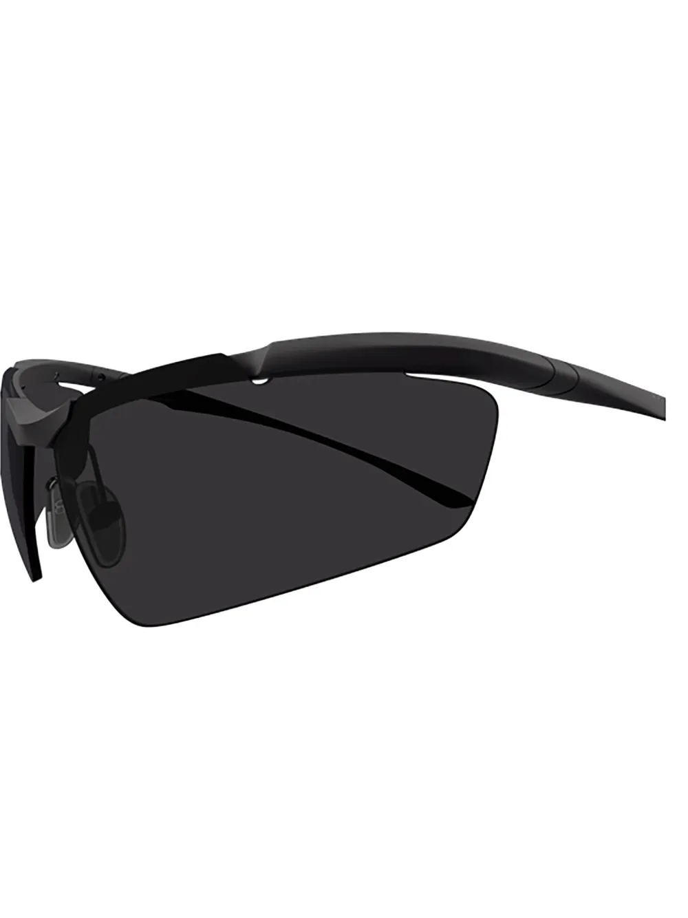 Balenciaga Eyewear Zonnebril met randloos montuur Zwart