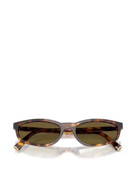 Miu Miu Eyewear tortoiseshell-effect oval-frame sunglasses