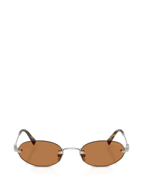 Miu Miu Eyewear oval-frame rimless sunglasses