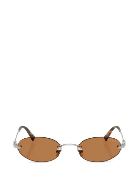 Miu Miu Eyewear oval-frame rimless sunglasses