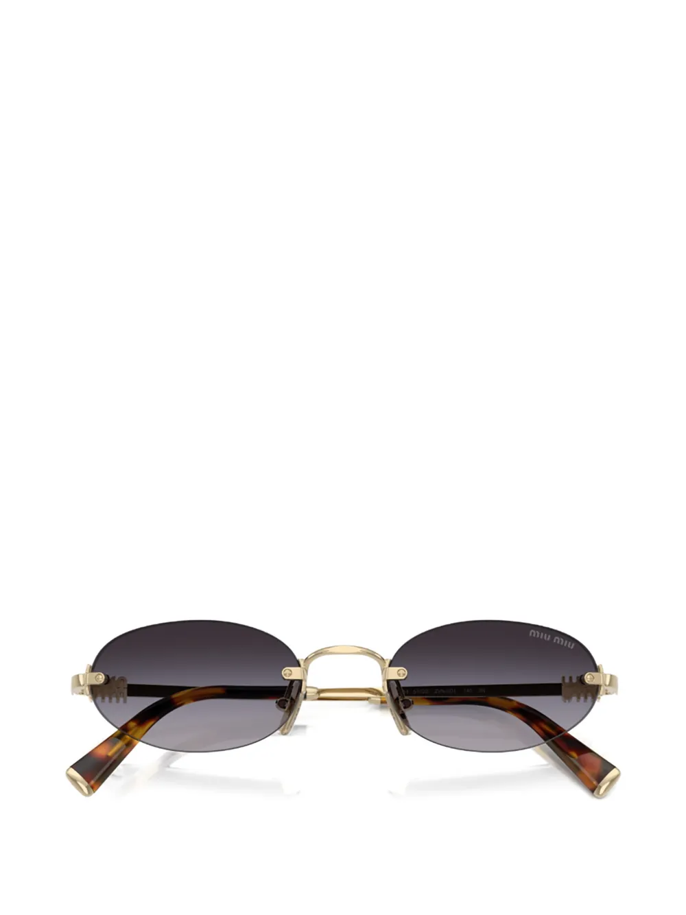 Miu Miu Eyewear rimless oval-frame sunglasses - Oro