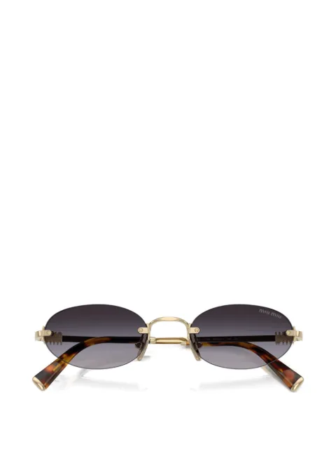 Miu Miu Eyewear rimless oval-frame sunglasses