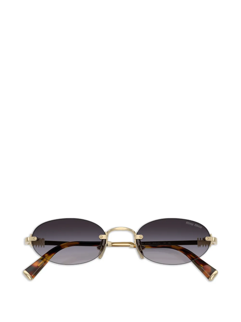 Miu Miu Eyewear rimless oval-frame sunglasses - Oro